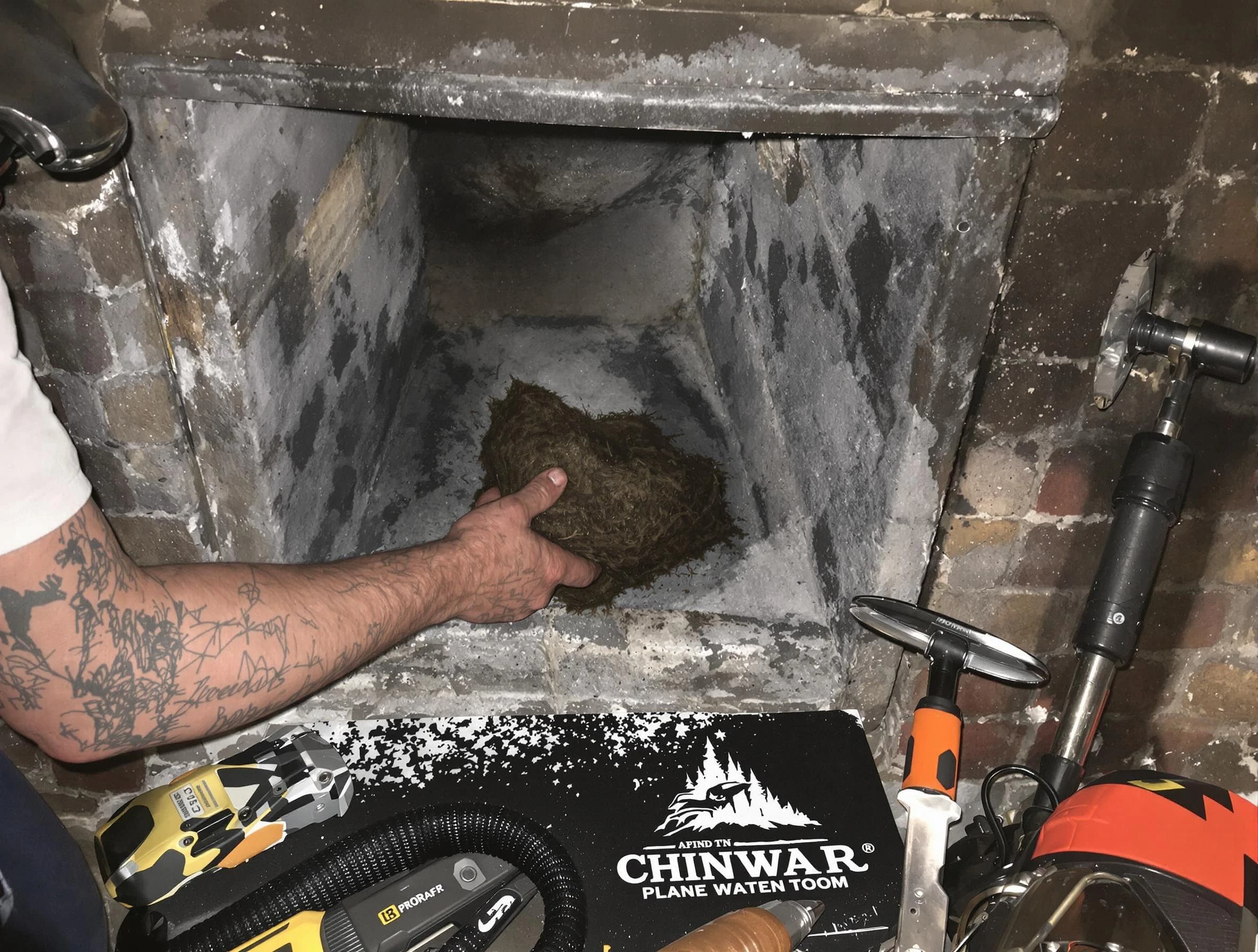 Superior Chimney Sweep safely removing debris and screening chimney in Superior, CO