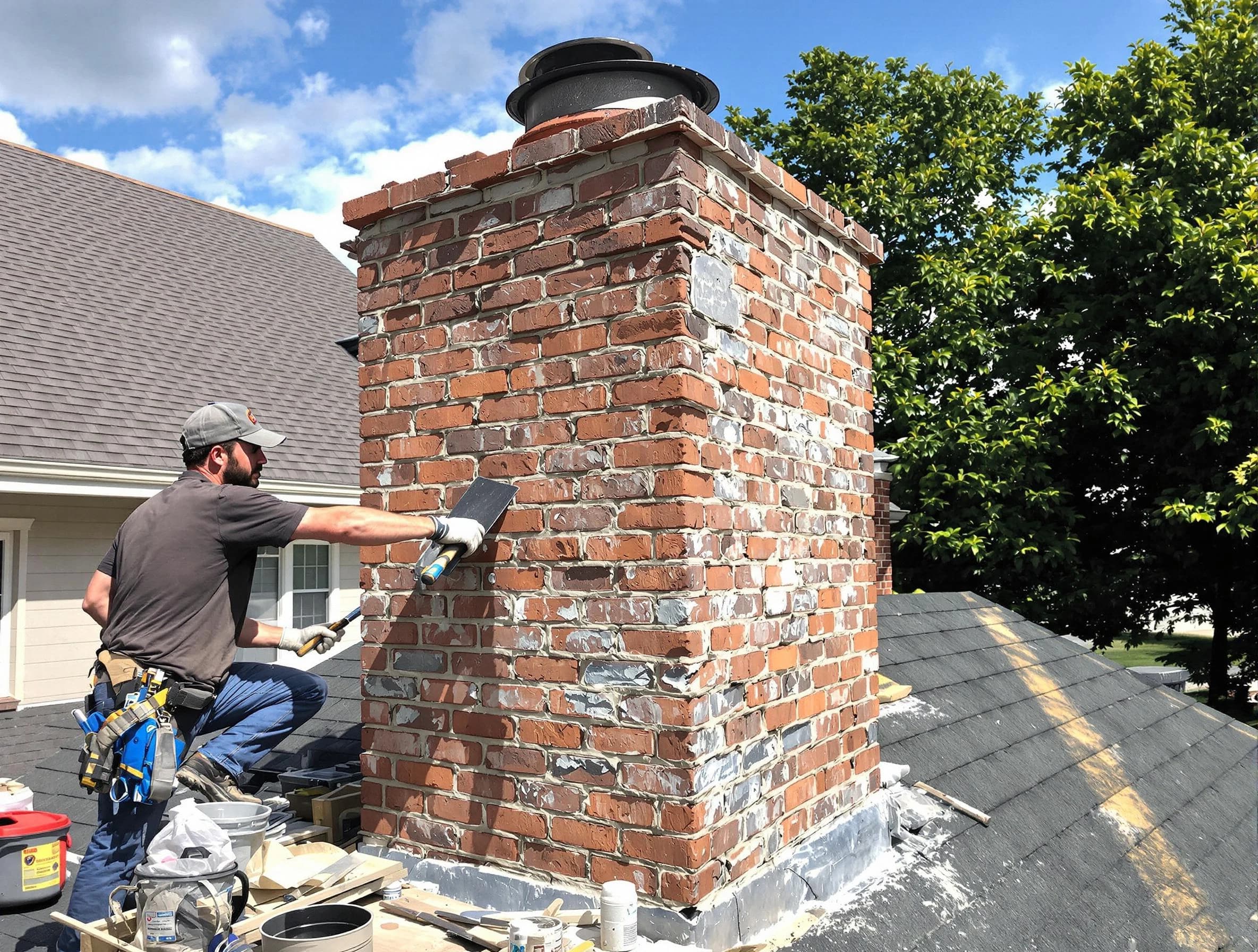 Completed chimney rebuild by Superior Chimney Sweep in Superior, CO