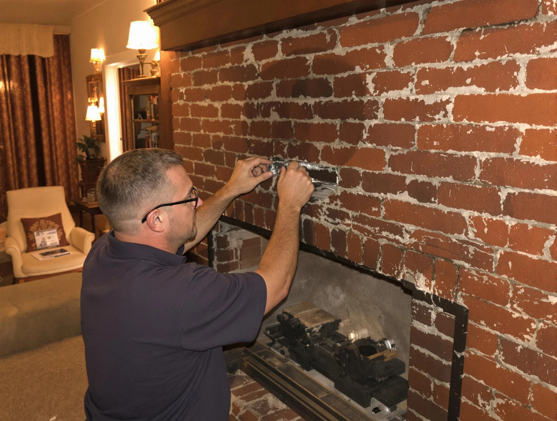 Superior Chimney Sweep expert fixing a fireplace in Superior, CO