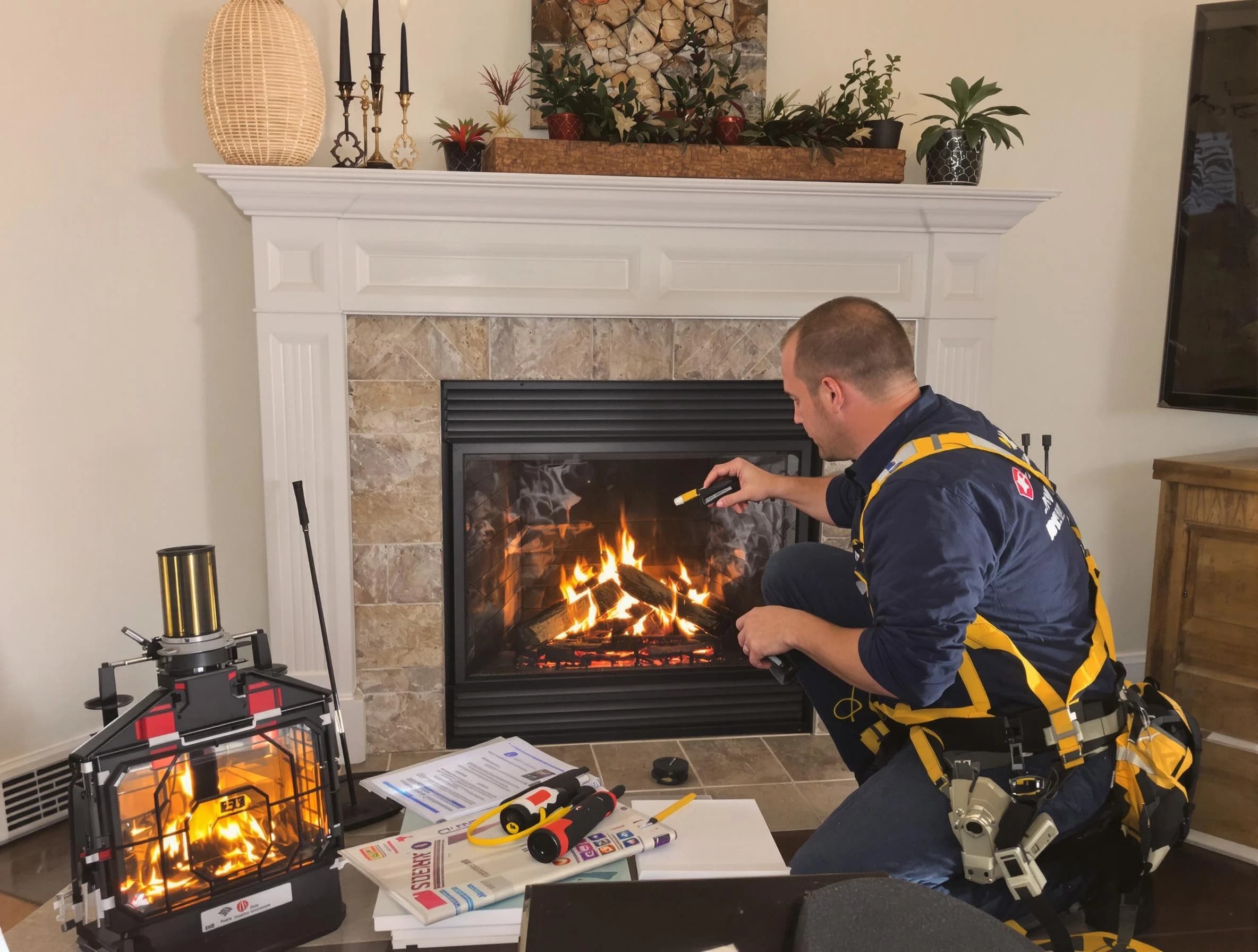 Safety-focused fireplace inspection by Superior Chimney Sweep in Superior, CO