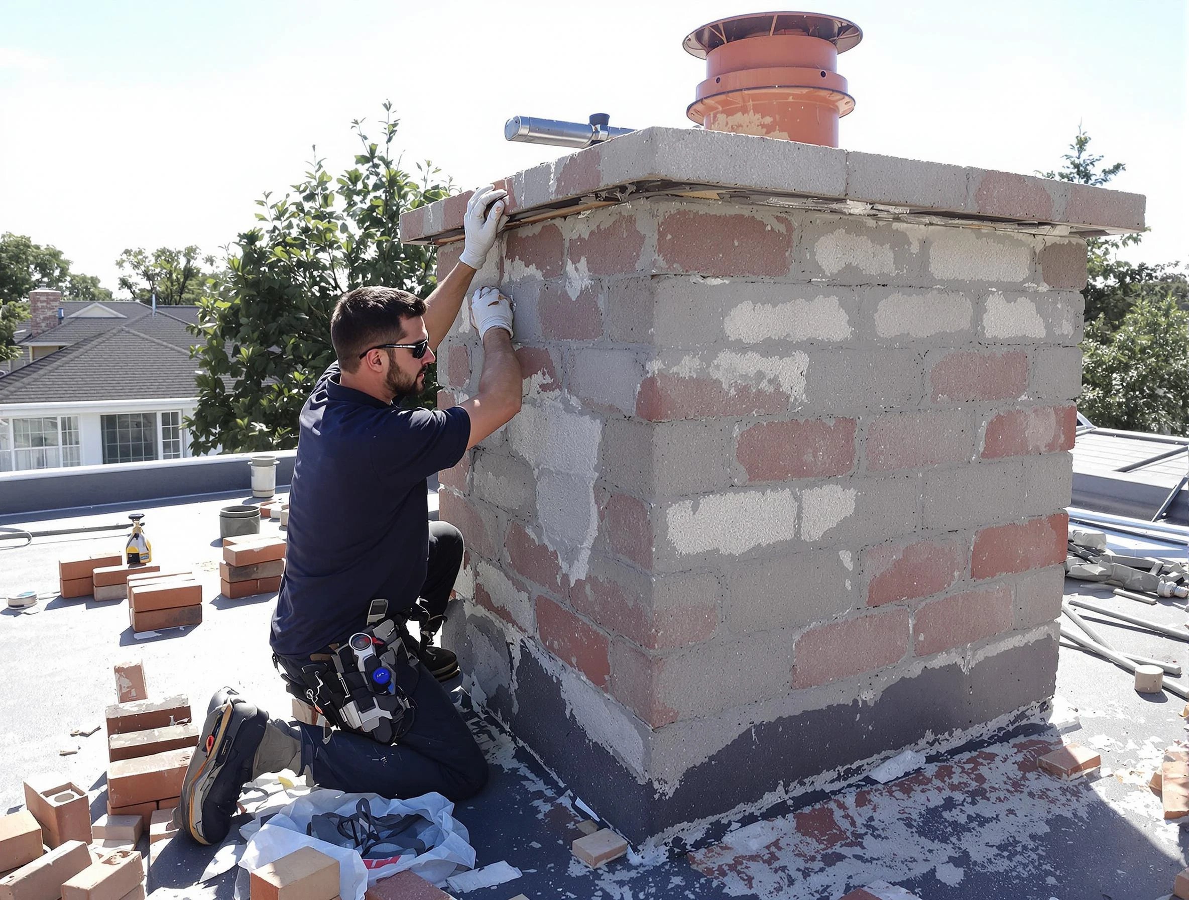 Advanced chimney repair process by Superior Chimney Sweep in Superior, CO