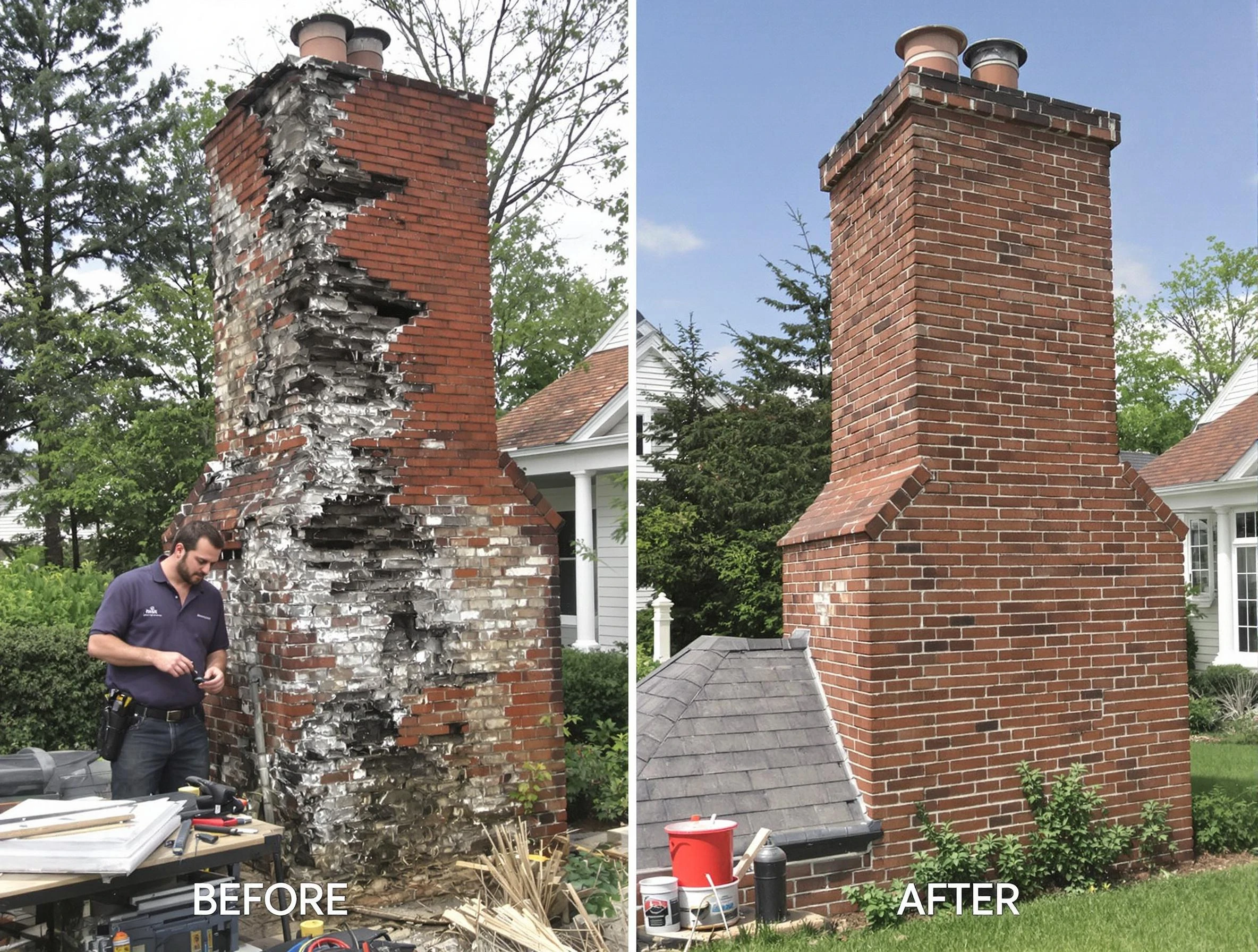 Superior Chimney Sweep performing a full chimney restoration in Superior, CO